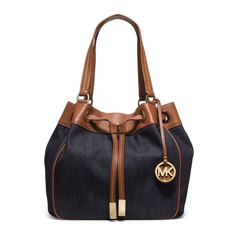 michael kors blue denim bag|michael kors denim handbags.